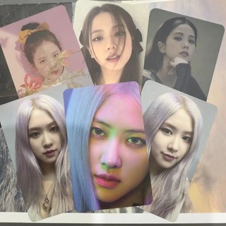 Thẻ Rose Blackpink Card blackpink card off jisoo Thẻ Ảnh Đặc Biệt In Hình Nhóm Nhạc blackpink Bằng Bạc Lông Heo Hoa Hồng kim ji-soo