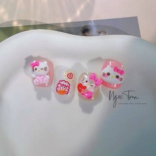 Charm Hoạt Hình HELLO KITTY | Trang Trí Móng Tay