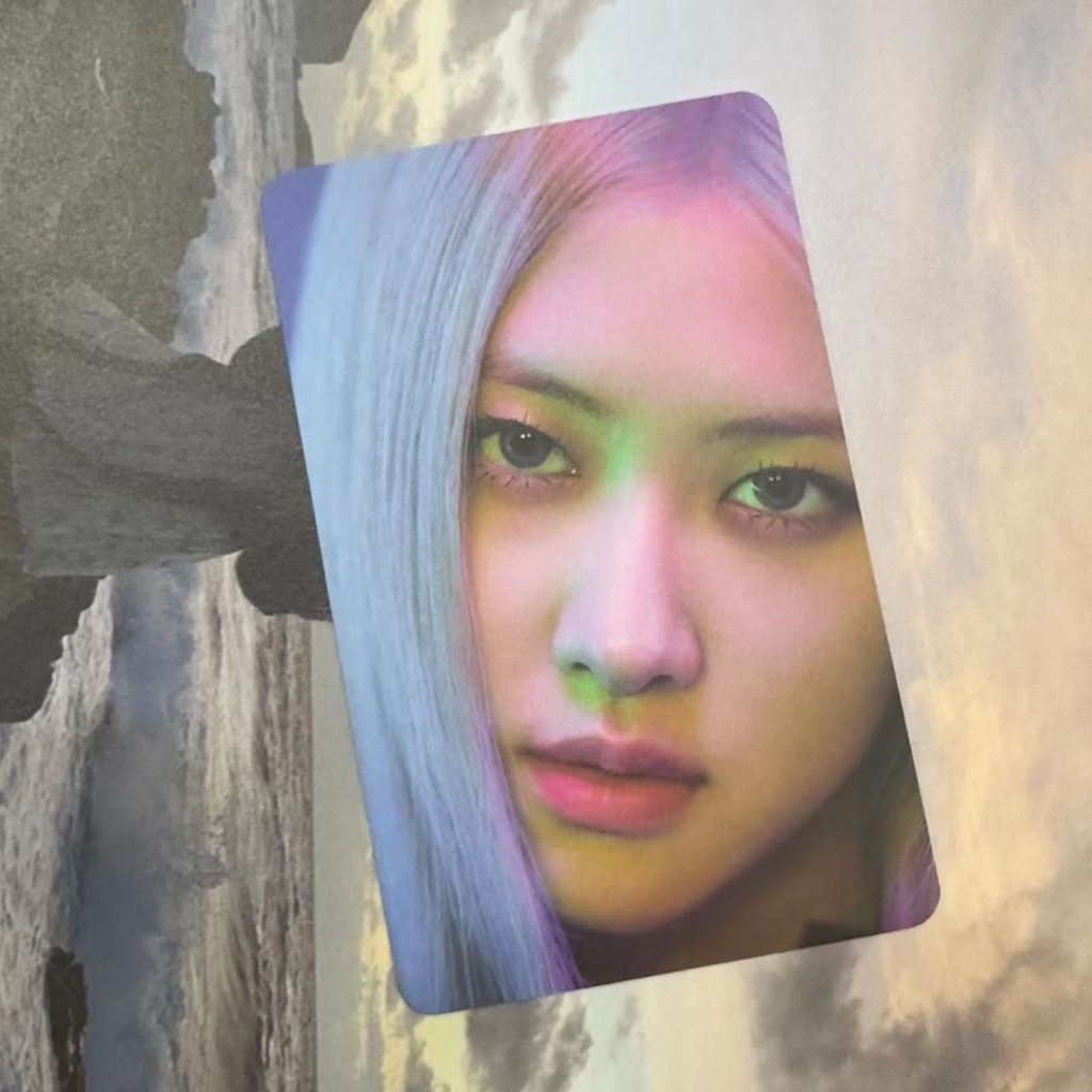 Card blackpink card off jisoo Thẻ Ảnh Đặc Biệt In Hình Nhóm Nhạc blackpink Bằng Bạc Lông Heo Hoa Hồng kim ji-soo