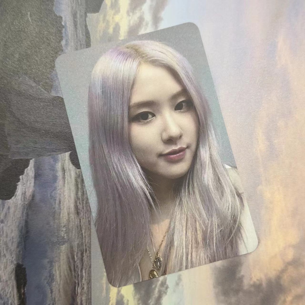 Card blackpink card off jisoo Thẻ Ảnh Đặc Biệt In Hình Nhóm Nhạc blackpink Bằng Bạc Lông Heo Hoa Hồng kim ji-soo