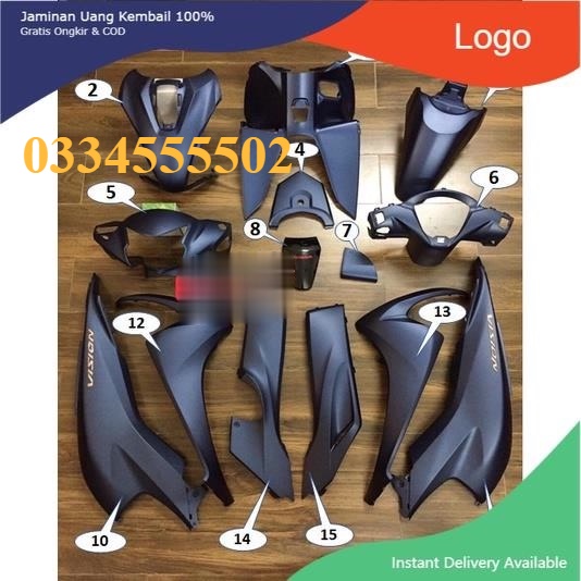 NHỰA MÀU 15 MÓN XANH NHÁM   VISION 2021 ZIN CHÍNH HÃNG HONDA