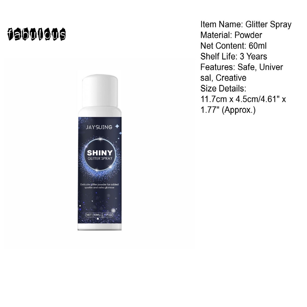 Fab Bình Xịt Kim Tuyến Lấp Lánh 60ml An Toàn Cho Cơ Thể