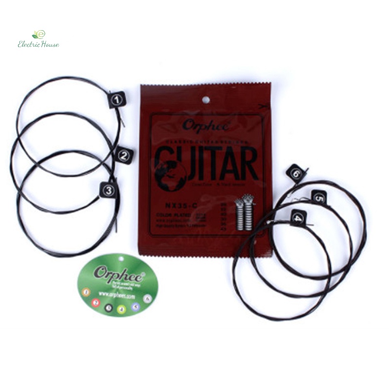 Set 6 Dây Đàn guitar nx35-c Mạ nylon + 3% polyester