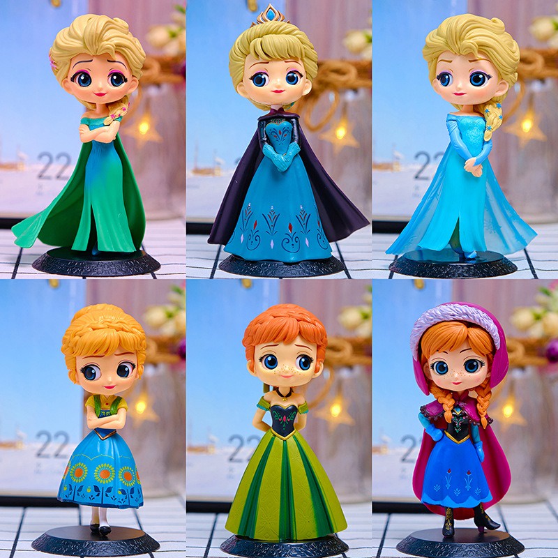 Disney Mô Hình Công Chúa elsa anna 15cm Trang Trí Bánh Kem
