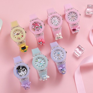 Sanrio Đồng Hồ Đeo Tay Bằng Silicon Họa Tiết Hoạt Hình Dễ Thương Cho Bé