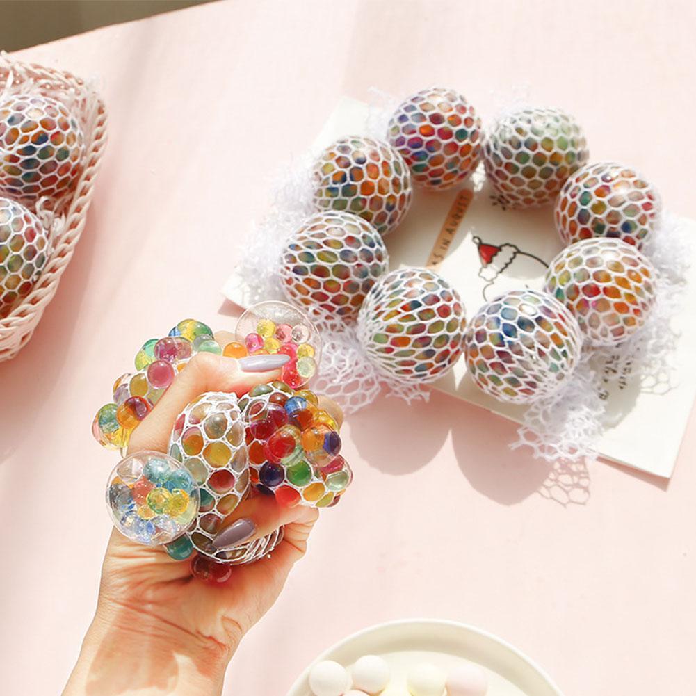 Tpr Đồ Chơi Bóng Cao Su Mềm Màu Cầu Vồng Cho Bé