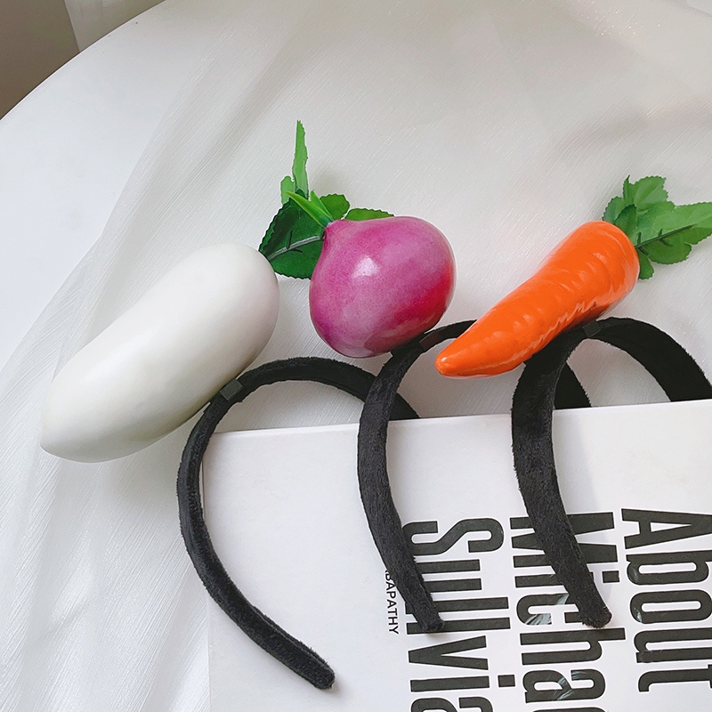 Băng Đô Cài Tóc Hình Rau Củ Quả Dễ Thương Vui Nhộn