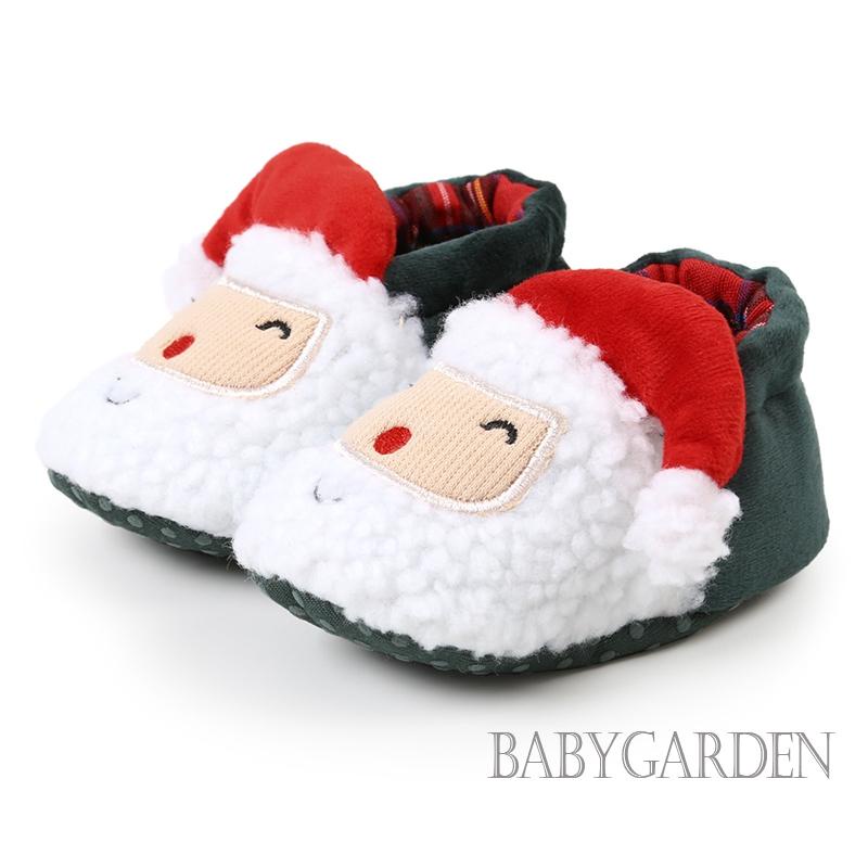 Giày Bốt Ông Già Noel Hoạt Hình Giữ Ấm Mùa Đông Cho Bé