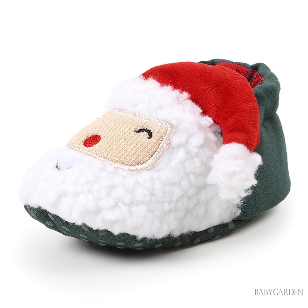 Giày Bốt Ông Già Noel Hoạt Hình Giữ Ấm Mùa Đông Cho Bé
