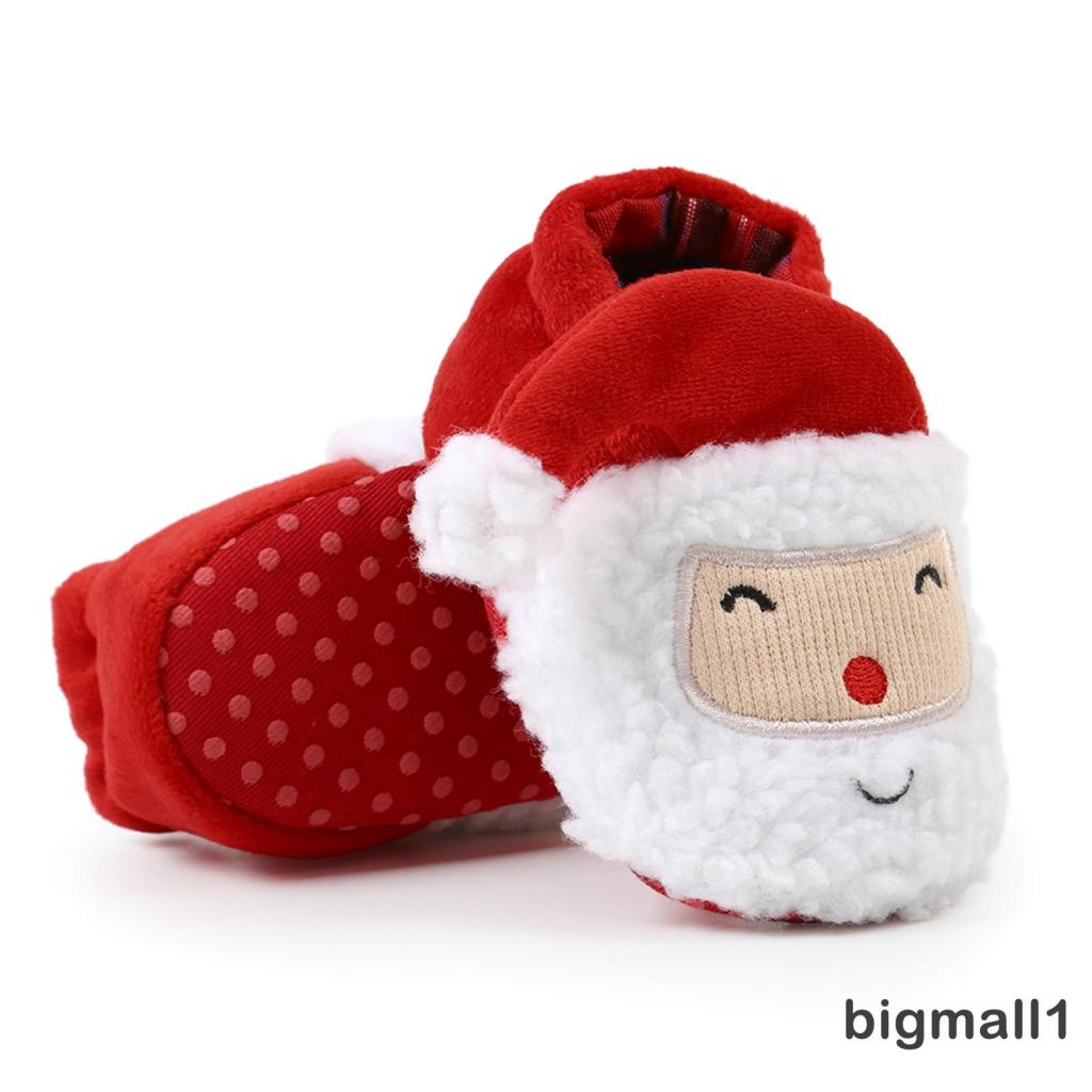 Topmall Giày Bốt Ông Già Noel Hoạt Hình Giữ Ấm Cho Bé