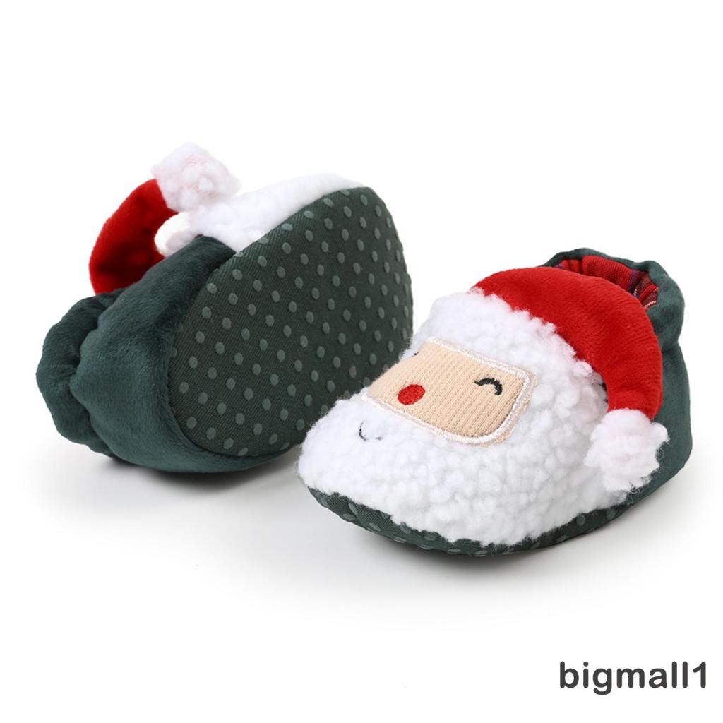 Topmall Giày Bốt Ông Già Noel Hoạt Hình Giữ Ấm Cho Bé