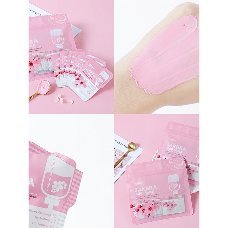 Single Sheet - Lai Khấu Sakura bùn mặt nạ túi 5g