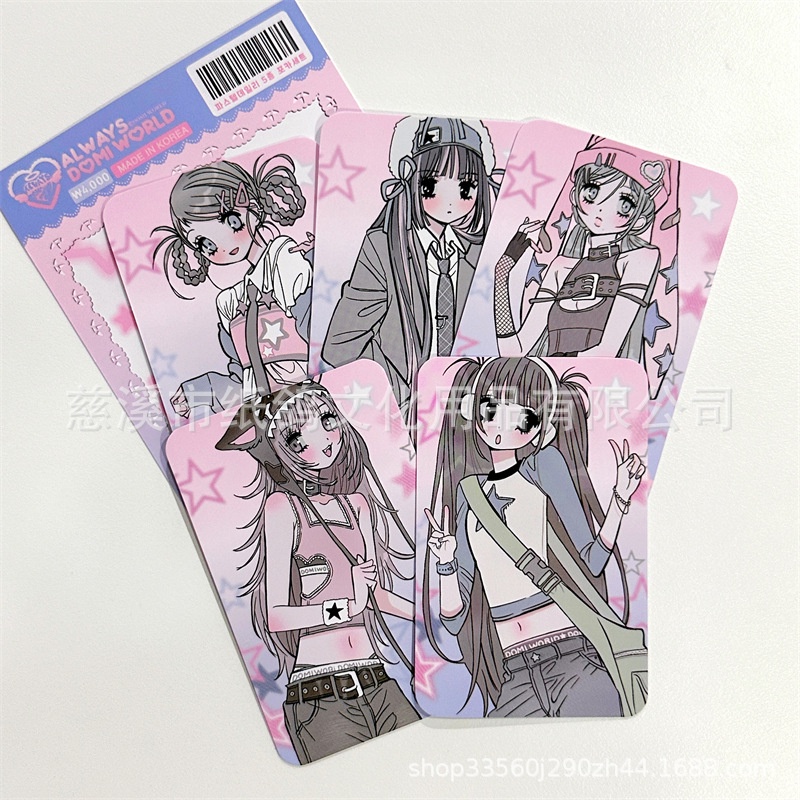 Bộ Thẻ Hình Cô Hầu Gái 3-inch y2k Hàn Quốc