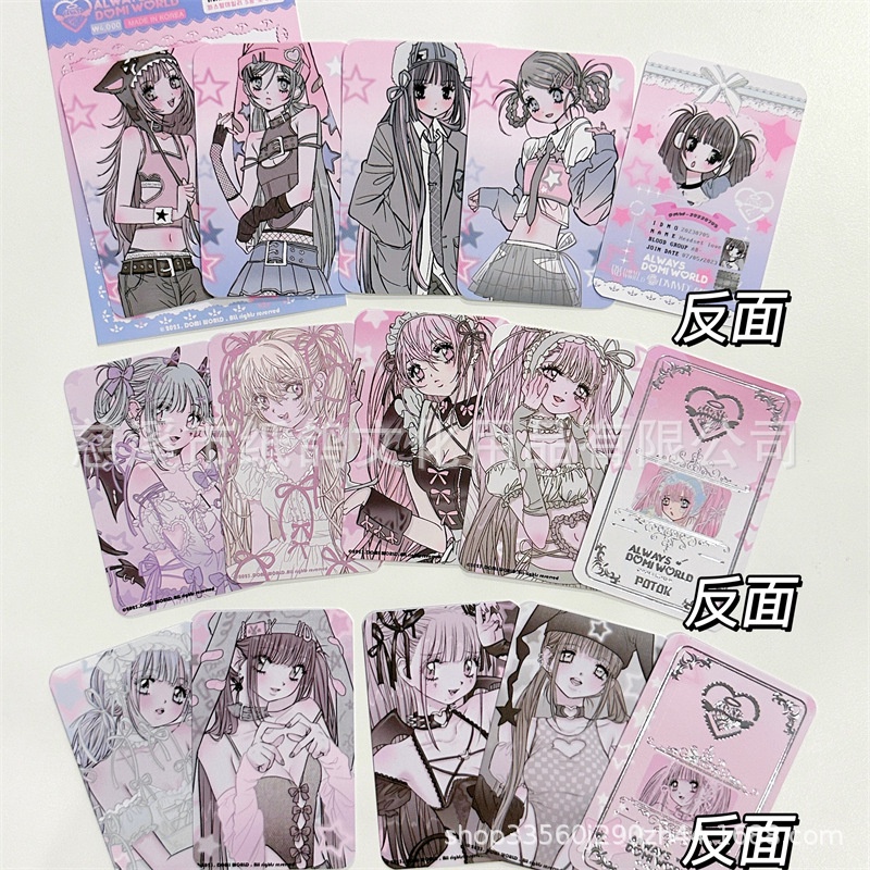 Bộ Thẻ Hình Cô Hầu Gái 3-inch y2k Hàn Quốc