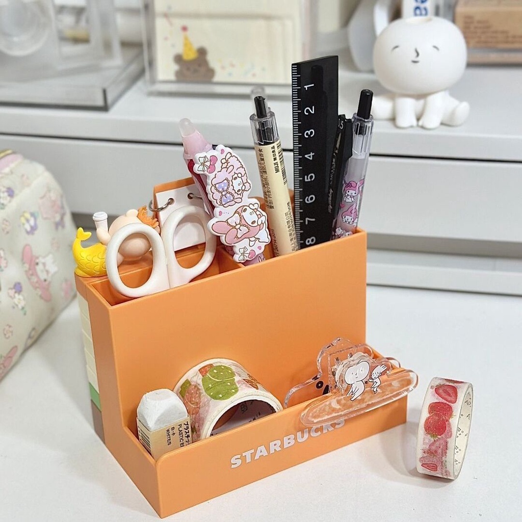 Starbucks Lịch Để Bàn Đa Năng Họa Tiết Hoạt Hình Dễ Thương