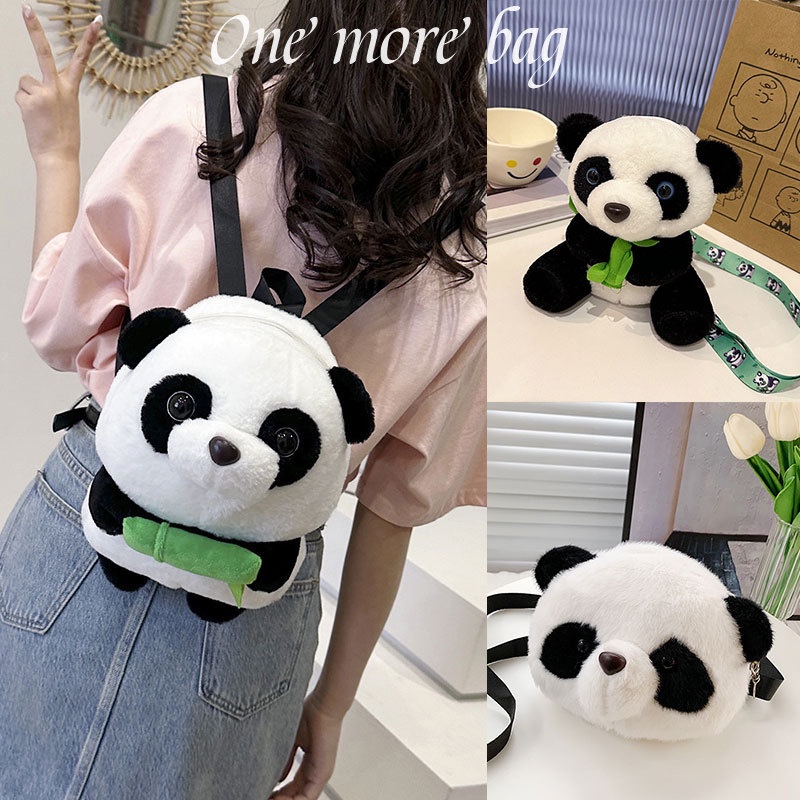 Mr.puffer Mới Túi Đeo Chéo Vai Bằng Vải Bông Nhỏ Nhắn Họa Tiết Gấu Trúc Hoạt Hình Dễ Thương Dễ Phối Đồ Dành Cho Bạn