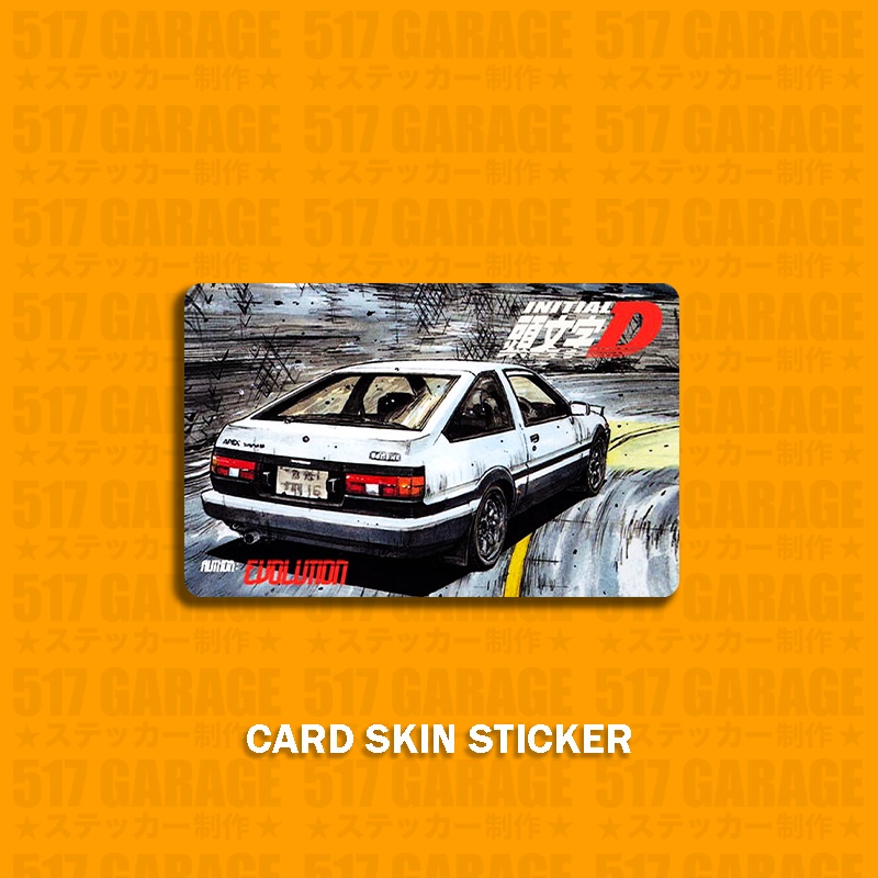 Sticker Dán Thẻ ATM Takumi Fujiwara's Toyota AE86 - Miếng Dán ATM - Skin Card - Chất Liệu Chống Xước - Chống Nước