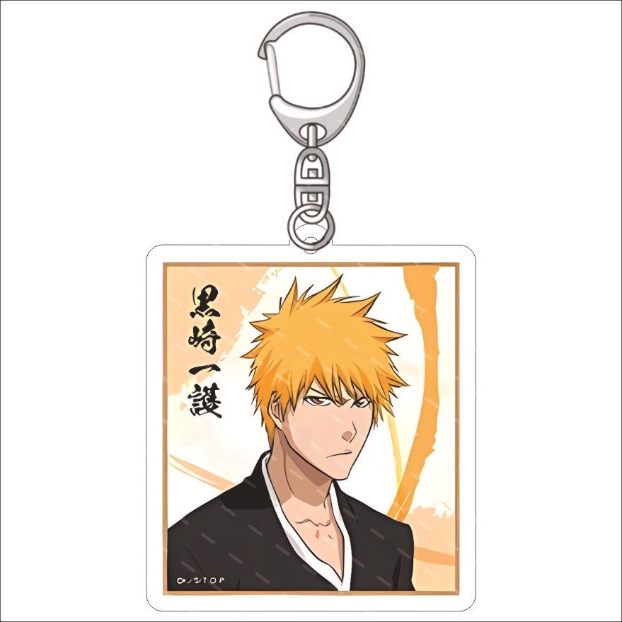 BLEACH Chết móc khóa Kurosaki Ichigo Zaraki Kenpachi Rukia Kuchiki Byakuya acrylic mặt dây chuyền