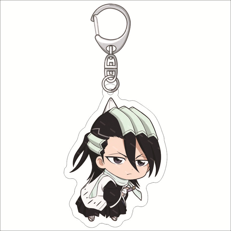 BLEACH Chết móc khóa Kurosaki Ichigo Zaraki Kenpachi Rukia Kuchiki Byakuya acrylic mặt dây chuyền