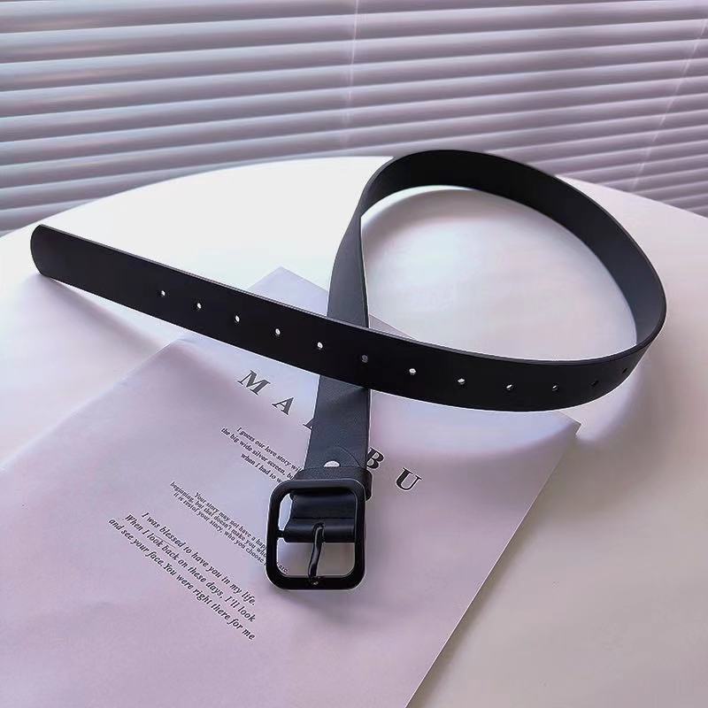 Thắt Lưng Thời Trang Màu Đen Phong Cách Hàn Quốc