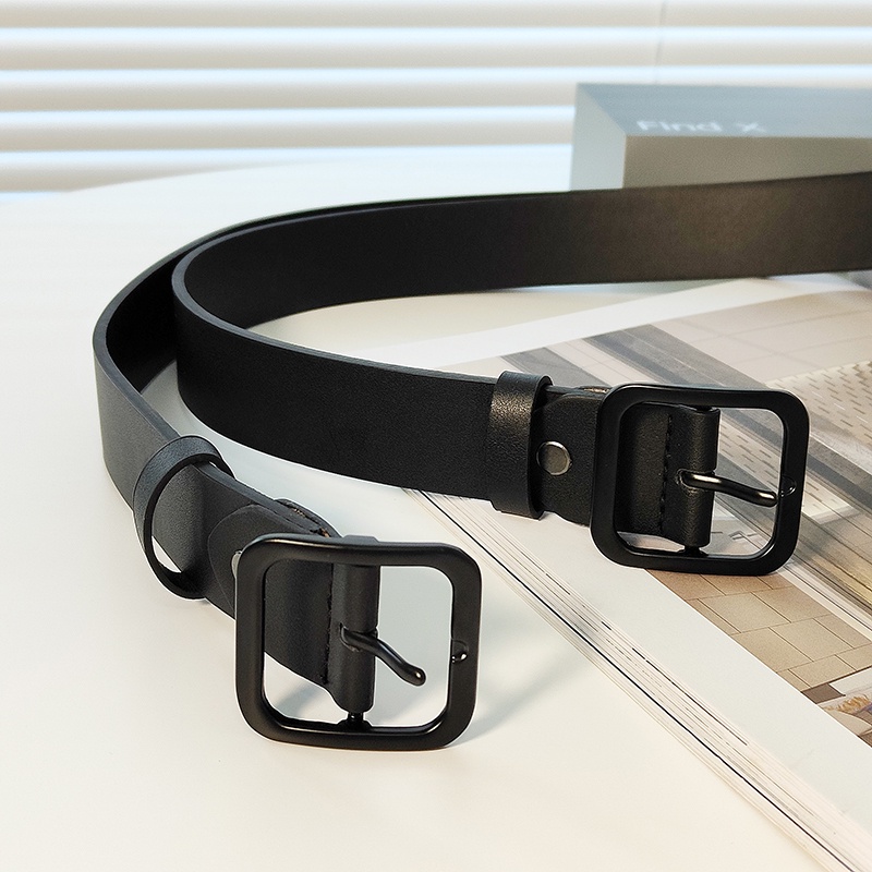 Thắt Lưng Thời Trang Màu Đen Phong Cách Hàn Quốc