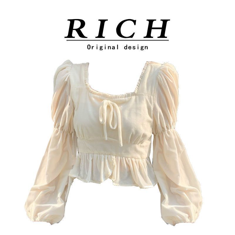 Áo Kiểu Tay Dài Cổ Thuyền Ôm Dáng Phong Cách Phương Tây Thời Trang Cho Nữ