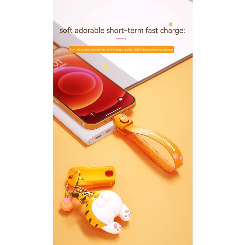 Cáp Sạc 3 Trong 1 Thiết Kế Móc Khóa Hoạt Hình Sáng Tạo Cho android