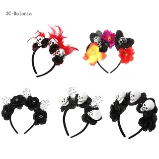 Halloween Skull Head Headband Headband Hair Hoop Headband Flower Decorative