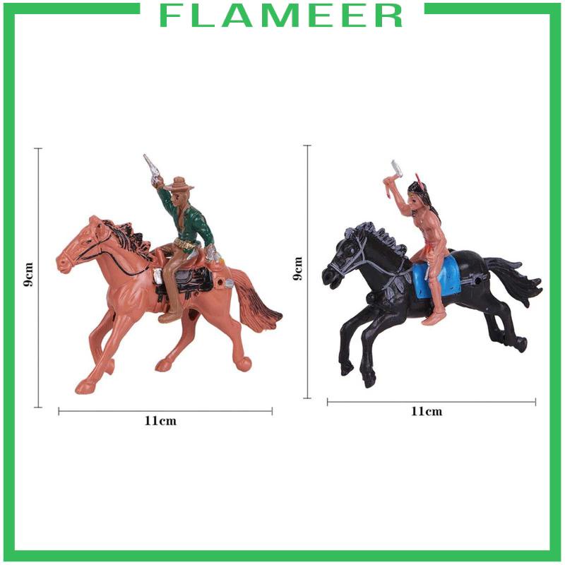 Bộ 8 Mô Hình Cao Bồi Cưỡi Ngựa Phong Cách Phương Tây Cho Bé