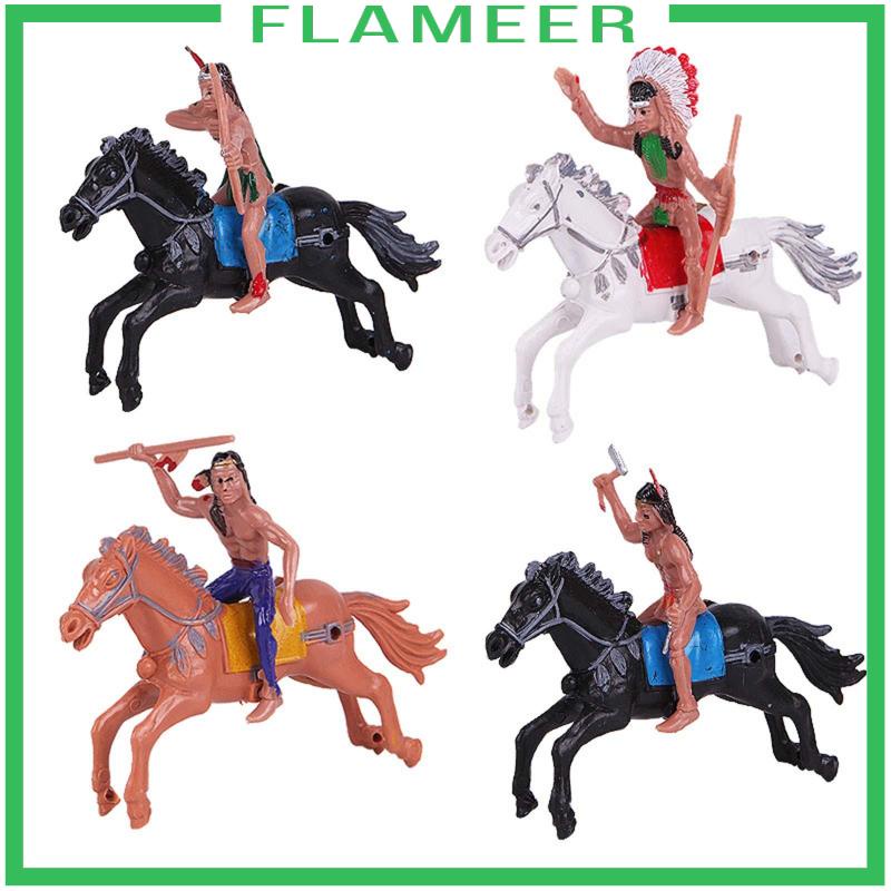 Bộ 8 Mô Hình Cao Bồi Cưỡi Ngựa Phong Cách Phương Tây Cho Bé