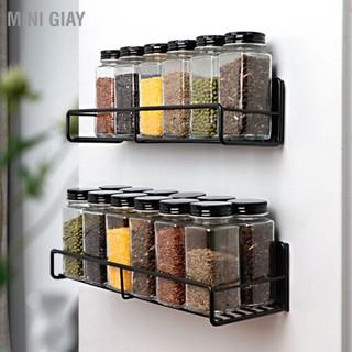 Mini Giay Kệ từ tính treo tường Tủ lạnh Punch Giá gia vị miễn phí lưu trữ kim loại