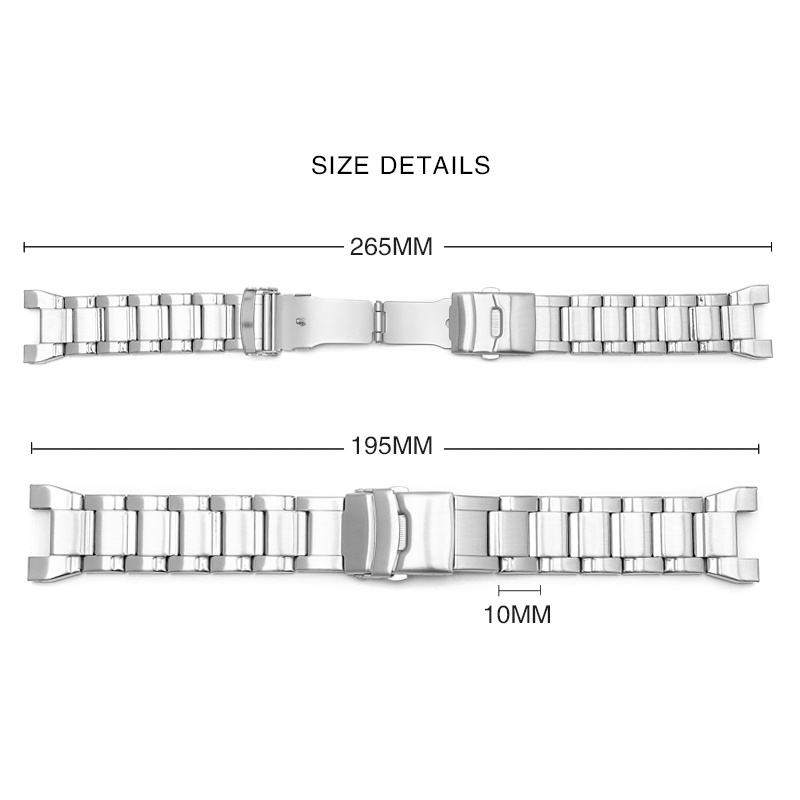 Dây Đeo Thay Thế Bằng Thép Không Gỉ Cho Đồng Hồ casio gst-w300 400g b100 s310 s120 s110 w110