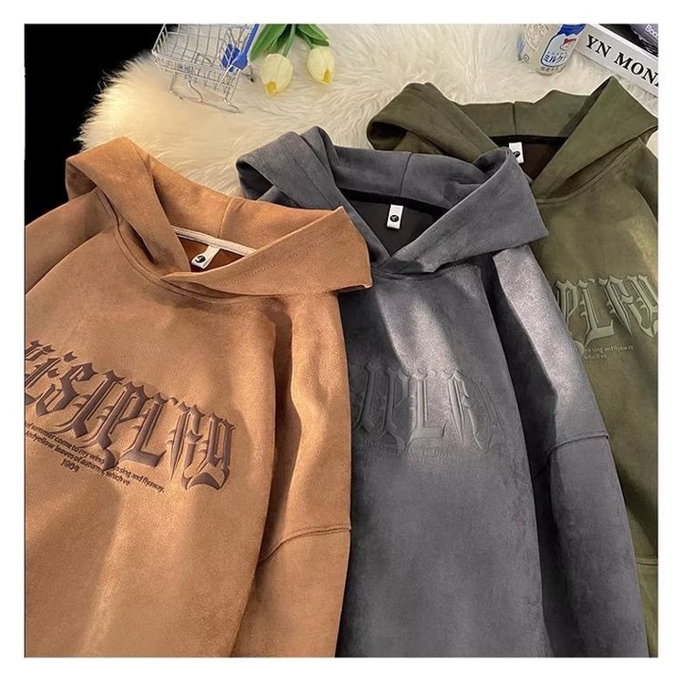 Áo hoodie Tay Dài In Chữ Thời Trang vintage Cho Nam