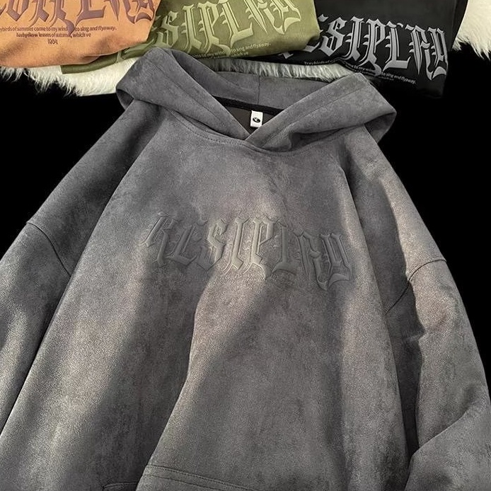 Áo hoodie Tay Dài In Chữ Thời Trang vintage Cho Nam