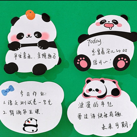 Giấy Dán Ghi Chú Họa Tiết Gấu Trúc Dễ Thương