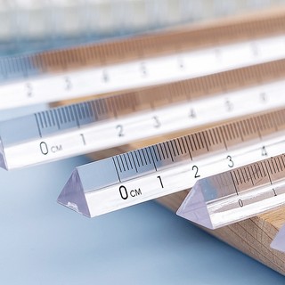 Thước kẻ trong suốt sáng tạo cho học sinh/ văn phòng,Thước tam giác trong suốt 15cm-AENEA