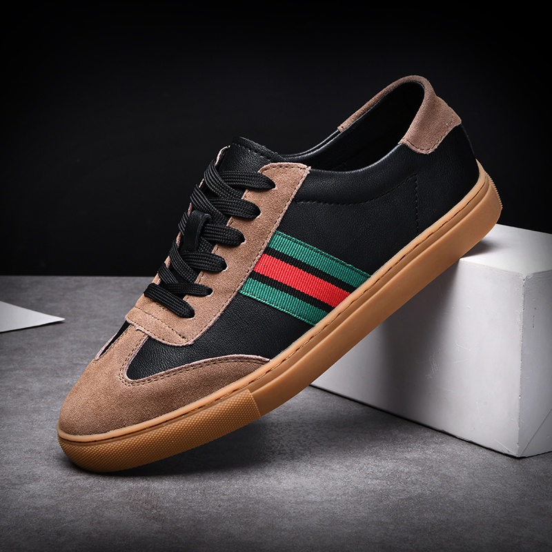 Mới Giày Thể Thao Nam Vải Da Sang Trọng