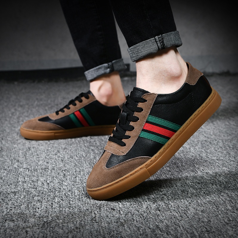 Mới Giày Thể Thao Nam Vải Da Sang Trọng