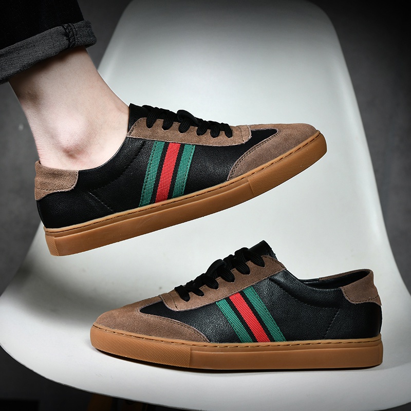 Mới Giày Thể Thao Nam Vải Da Sang Trọng