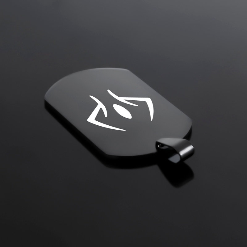 Diamd Vòng cổ Thép Không Gỉ Mặt Hình jujutsu kaisen Phong Cách Quân Đội