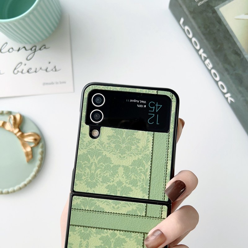 Ốp lưng shin case Bao Da Điện Thoại Silicon Mềm Họa Tiết Hoa Cho samsung galaxy z flip 5 4 3 samsung flip 5