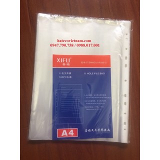 Sơ mi lỗ a4 xifu xanh dày/ trung/ mỏng - túi đục lỗ - file 11 lỗ - bìa lỗ