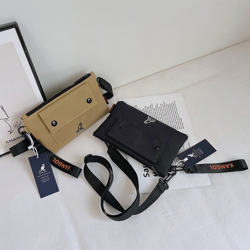 Schwarz Túi Xách Đeo Vai Hình Vuông Cỡ Nhỏ Phong Cách Hàn Quốc Thời Trang Cho Nam