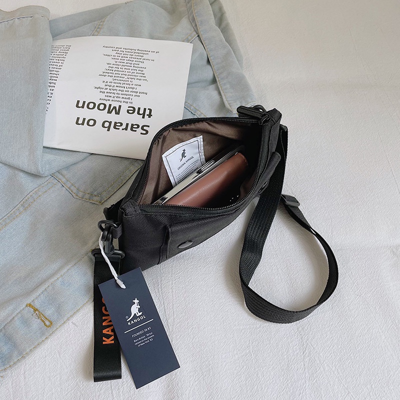 Schwarz Túi Xách Đeo Vai Hình Vuông Cỡ Nhỏ Phong Cách Hàn Quốc Thời Trang Cho Nam