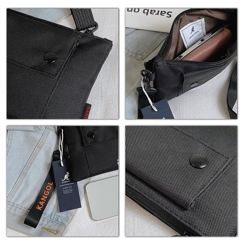 Schwarz Túi Xách Đeo Vai Hình Vuông Cỡ Nhỏ Phong Cách Hàn Quốc Thời Trang Cho Nam