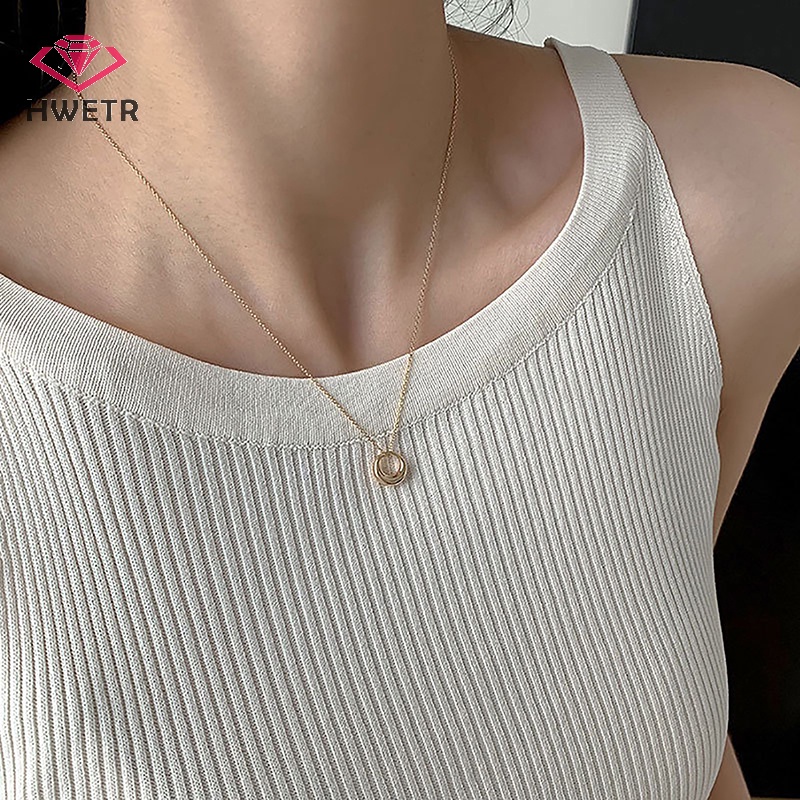 Vòng cổ Mặt Tròn Thời Trang Cho Cặp Đôi Mới