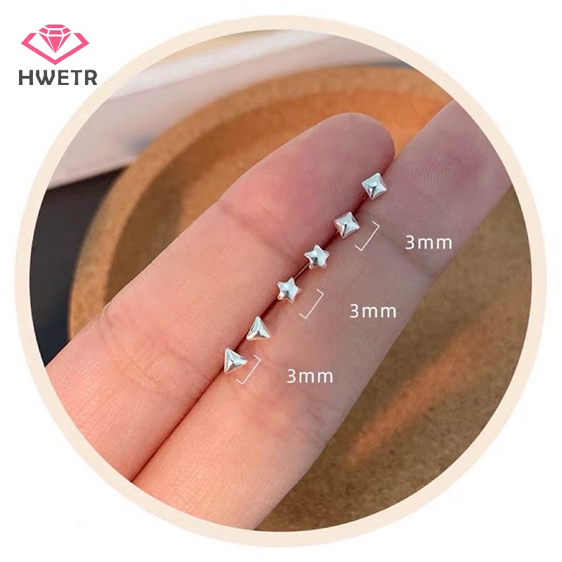 Bông Tai Hình Ngôi Sao / Trái Tim / Mặt Trăng mini Đơn Giản Thời Trang Dự Tiệc Cho Nữ Mới