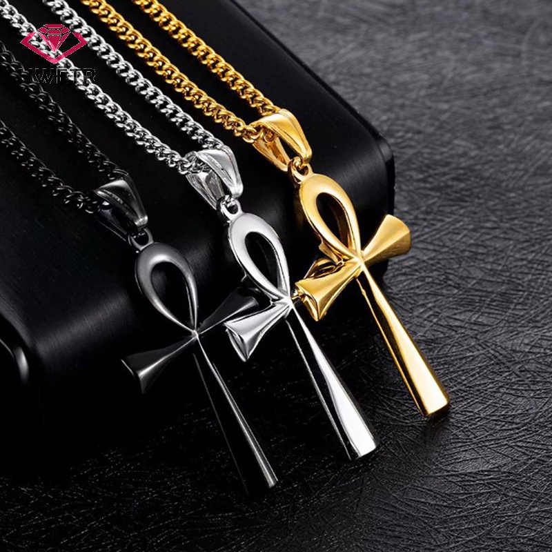 Dây Chuyền Mặt Đá Ai Cập ankh crucifix Mới