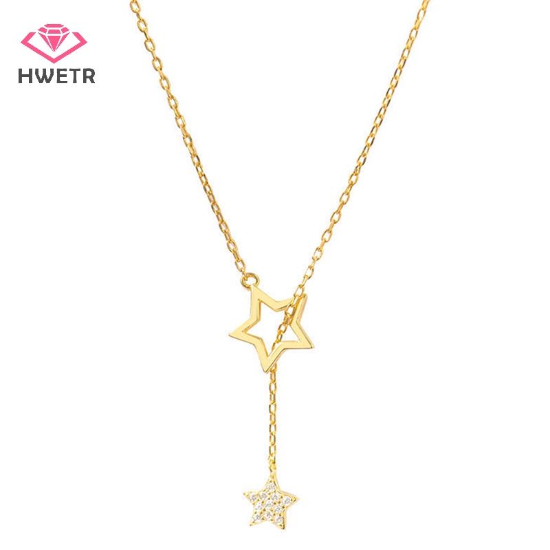 Vòng cổ Hợp Kim Mặt Hình Ngôi Sao Đính Đá zircon Thời Trang Mới