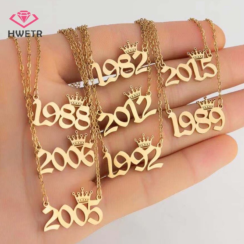 Vòng cổ Mặt Hình Vương Miện Năm Mới 1980 Đến 2019 Dành Cho Nữ